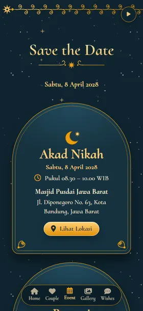 Detail acara undangan Nurul Qamar