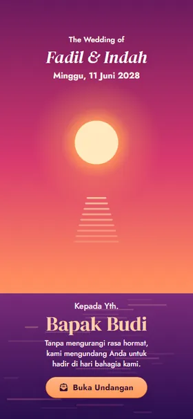 Sampul undangan Senja Magenta