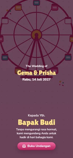 Sampul undangan Bianglala Fuchsia