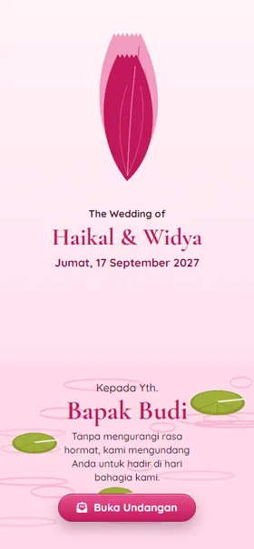 Sampul undangan Teratai Fuchsia