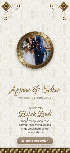 Sampul undangan Perunggu Wayang