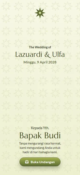 Sampul undangan Sulur Arabesk