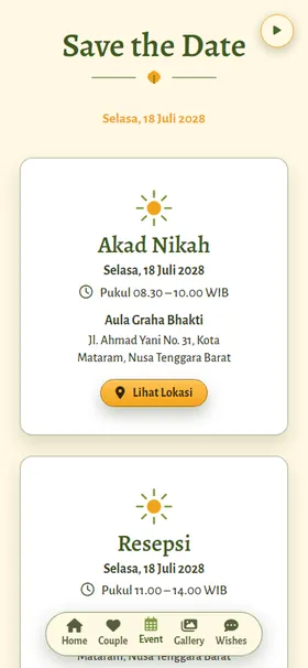 Detail acara undangan Sawah Terasering Fajar