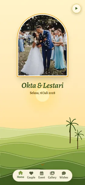 Tampilan awal undangan Sawah Terasering Fajar
