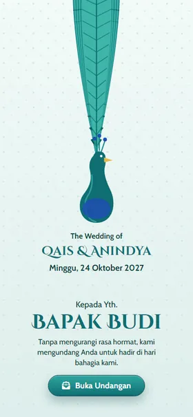 Sampul undangan Kipas Merak
