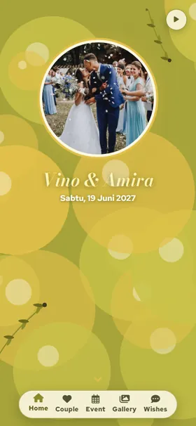 Tampilan awal undangan Tetes Zaitun