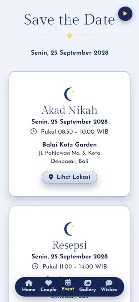 Detail acara undangan Konstelasi Navy