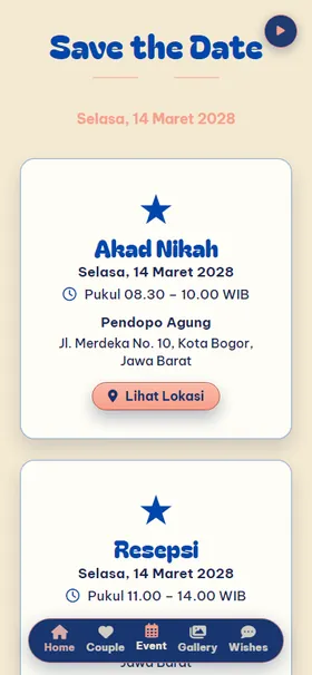 Detail acara undangan Gunting Kobalt