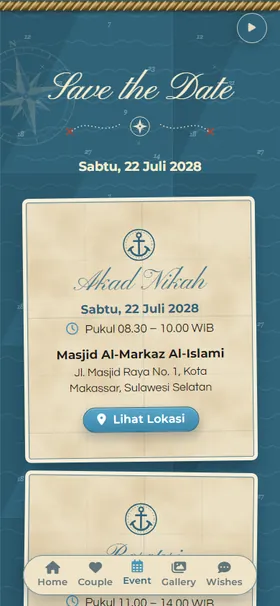 Detail acara undangan Peta Pelaut