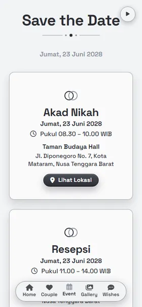 Detail acara undangan Piringan Hitam Perak