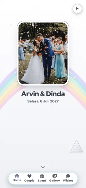 Tampilan awal undangan Prisma Perak