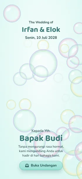 Sampul undangan Gelembung Sabun Aqua
