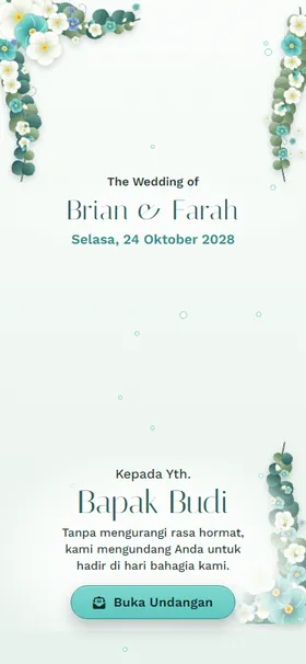Sampul undangan Eukaliptus Embun