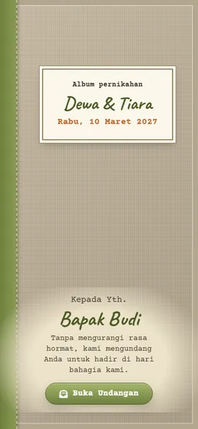 Sampul undangan Album Bunga Kering