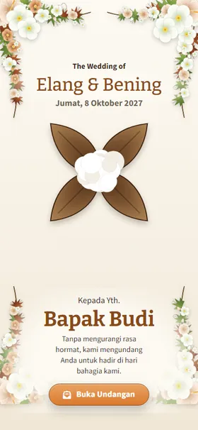 Sampul undangan Kapas Hangat