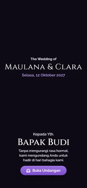 Sampul undangan Anemone Malam