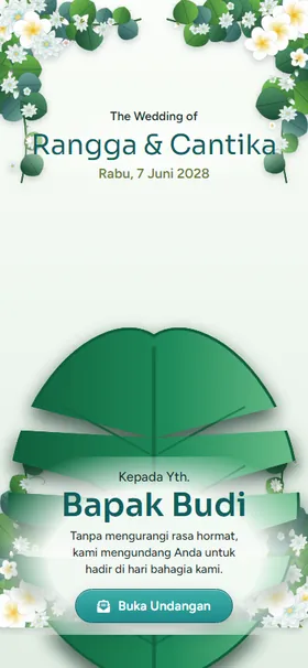 Sampul undangan Rimbun Monstera