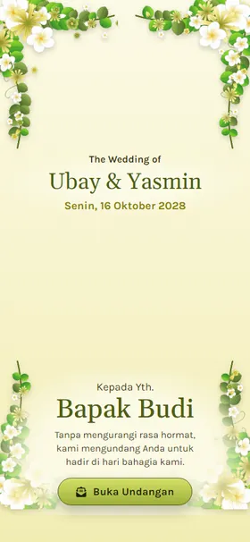 Sampul undangan Kenanga Cempaka