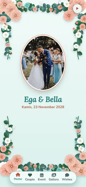 Tampilan awal undangan Batik Encim Pesisir
