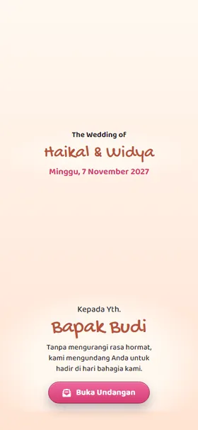 Sampul undangan Kolase Bunga Kertas
