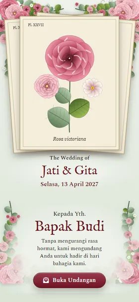 Sampul undangan Plat Botani Victoria