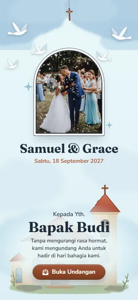 Sampul undangan Gereja Merpati