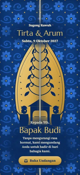 Sampul undangan Kayon Biru Nila