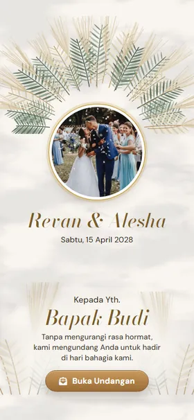 Sampul undangan Marmer Pampas