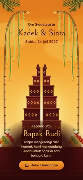 Sampul undangan Penjor Jingga