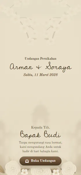 Sampul undangan Tempo Doeloe Sepia