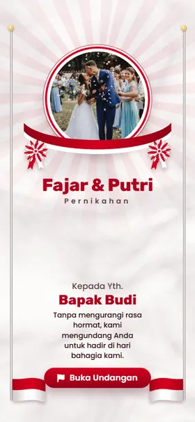 Sampul undangan Bendera Berkibar