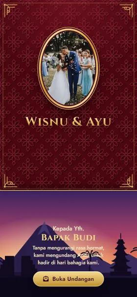 Sampul undangan Gerbang Senja