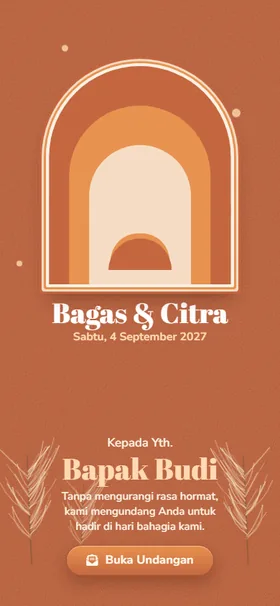 Sampul undangan Senja Terakota