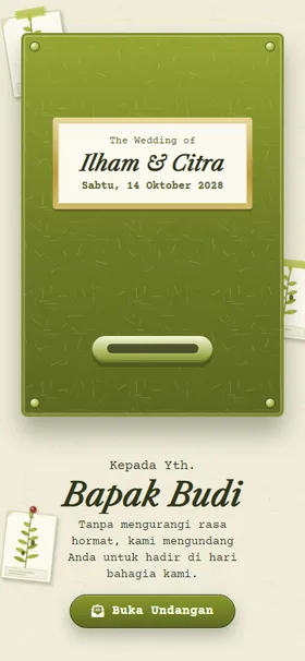 Sampul undangan Herbarium Zaitun