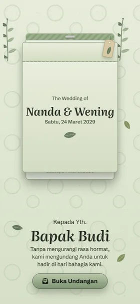 Sampul undangan Teh Sage