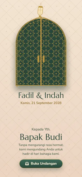 Sampul undangan Mihrab Champagne