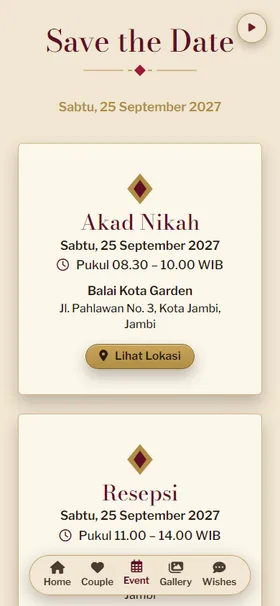 Detail acara undangan Rak Rahasia Bordeaux