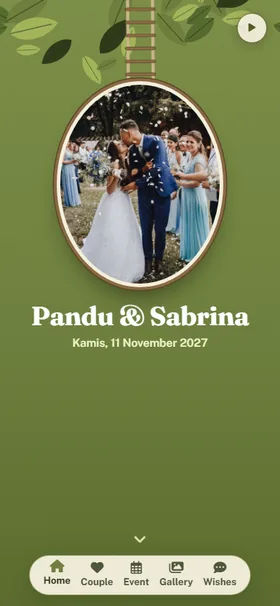 Tampilan awal undangan Rumah Pohon Lumut