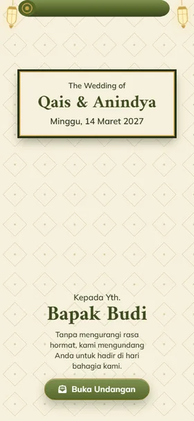 Sampul undangan Sajadah Lumut