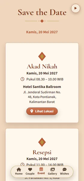 Detail acara undangan Gebyok Terakota