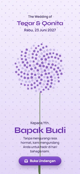 Sampul undangan Bola Allium